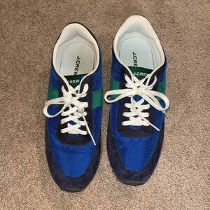 J Crew Women's Fashion Trainers Sneakers Royal Blue Kelly Green Seahawks 9